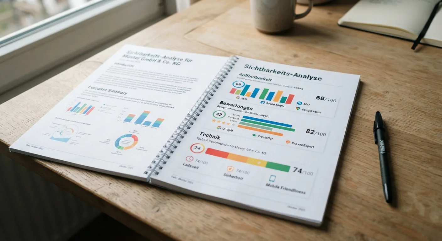 Geöffnete Website-Analyse