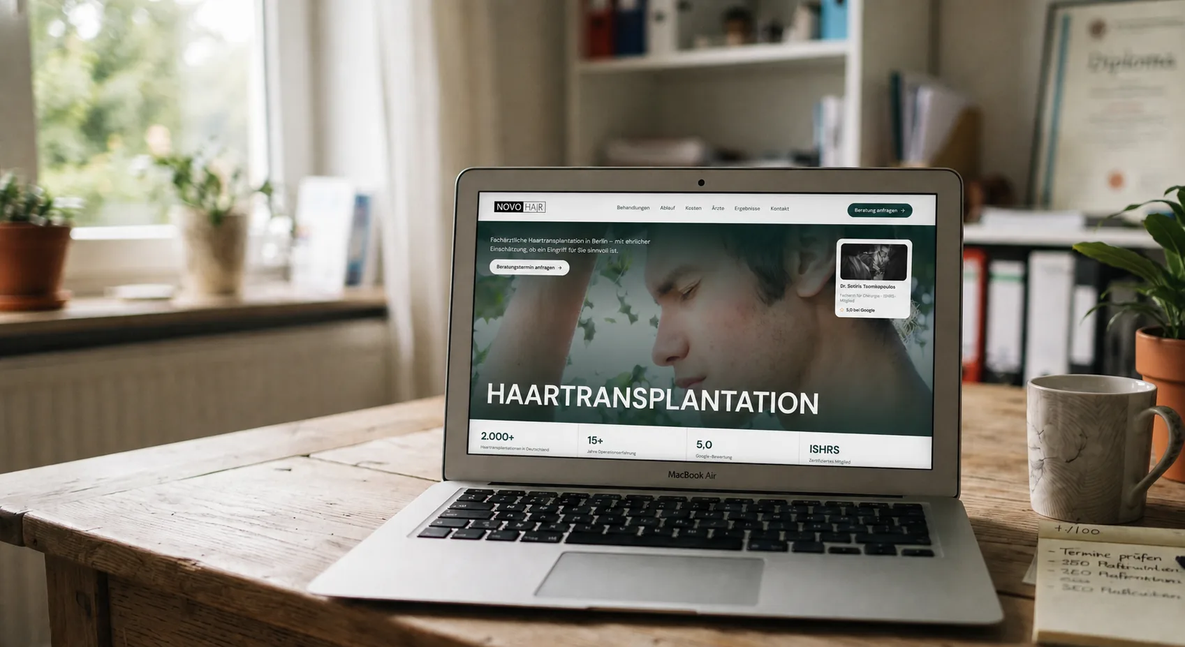 Digitale Auswertung auf einem Laptop